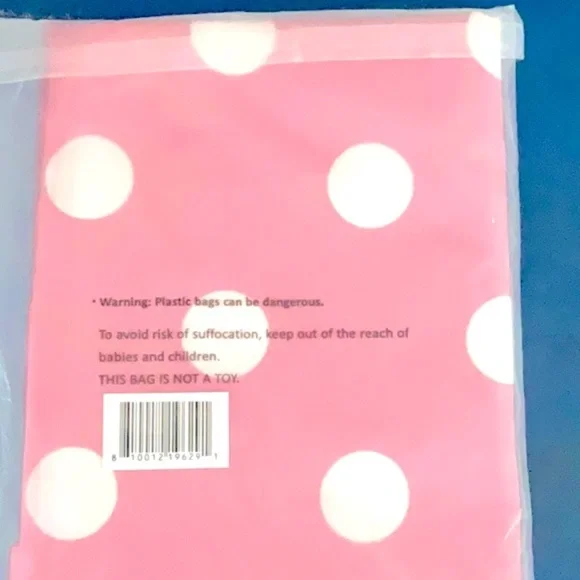 KATE SPADE BRAND NEW PINK WHITE POLKA DOT XL TOTE SHOPPING BEACH BAG - Picture 3 of 3